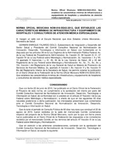 Norma Oficial Mexicana NOM-016-SSA3-2012, Que establece ...