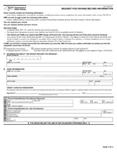 Request for Driving Record Information - New York DMV
