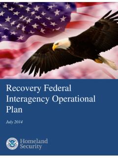 Recovery Federal Interagency Operational Plan - USDA