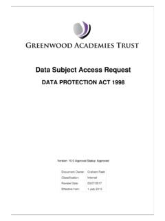 DATA PROTECTION ACT 1998 - Greenwood …
