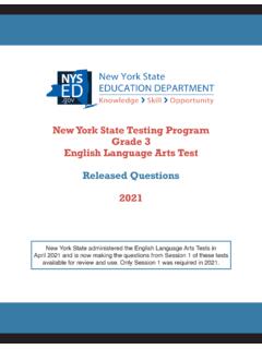 New York State Testing Program Grade 3 English Language ...