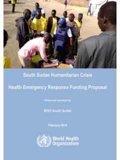 South Sudan Humanitarian Crisis Health Emergency …