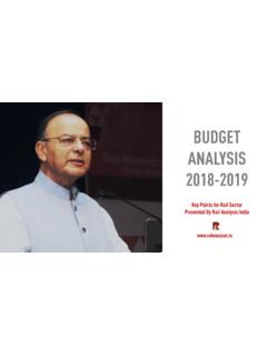 Union Budget 2018-19 - railanalysis.in
