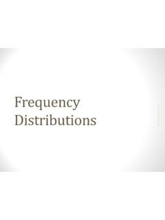 Chapter 2: Frequency Distributions - FTMS