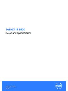 Dell G3 15 3500 Setup and Specifications