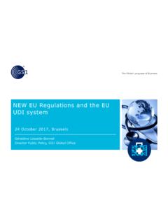 NEW EU Regulations and the EU UDI system - gs1belu.org