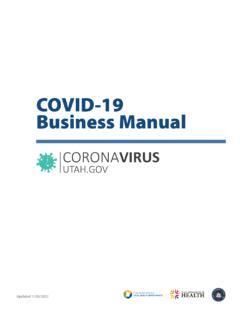 COVID-19 Business Manual - Utah