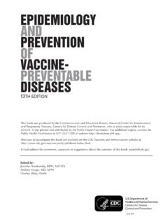 TOC; Epidemiology and Prevention of Vaccine-Preventable ...