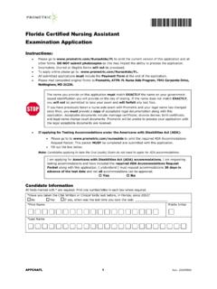 FL CNA Application - Prometric