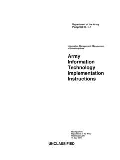 of Subdisciplines Army Information Technology ...