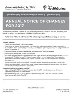 ANNUAL NOTICE OF CHANGES FOR 2017 - Cigna