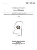 RESIDENT, NON-RESIDENT AND PART-YEAR ... - Mississippi