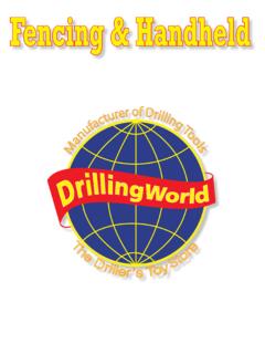 Fencing &amp; Handheld - Drilling World : Welcome