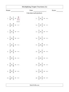MultiplyingFractions(A) - Free Math Worksheets