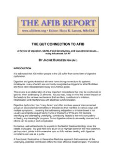 THE GUT CONNECTION TO AFIB - Afibbers.org