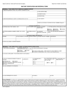 MILITARY VERIFICATION AND REFERRAL FORM - California