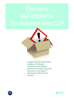 Elementi dell’etichetta del regolamento CLP