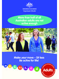 More than half of all Australian adults are not active …
