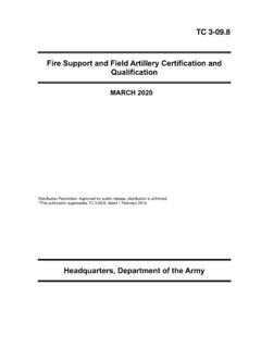 Fire Support and Field Artillery Certification and ...