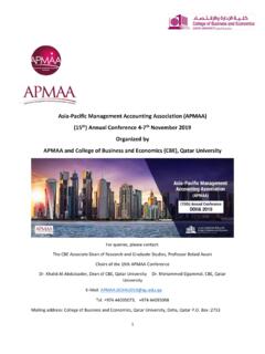 Asia-Pacific Management Accounting Association (APMAA ...