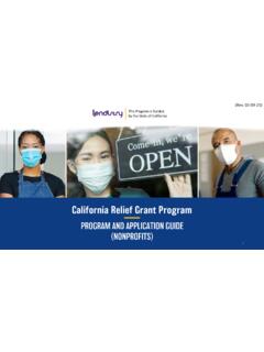 California Relief Grant Program