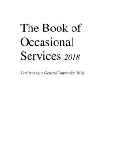 The Book of Occasional Services 2018 - Episcopal Church