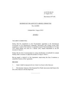 Decision of the Joint EFTA-Israel Committee No 1 of 2003
