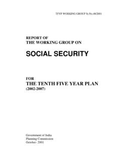 SOCIAL SECURITY - NITI Aayog