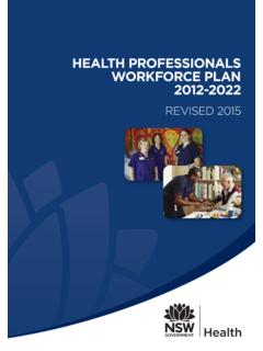 HEALTH PROFESSIONALS WORKFORCE PLAN 2012-2022