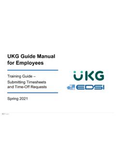UKG Guide Manual for Employees - EDSI