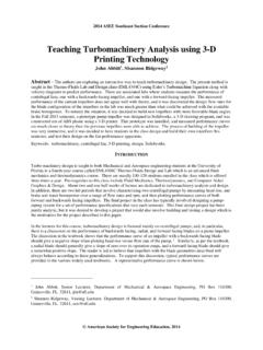 Teaching Turbomachinery Analysis using 3-D …