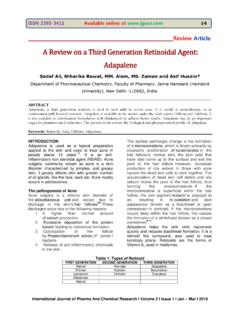 A Review on a Third Generation Retinoidal Agent: …