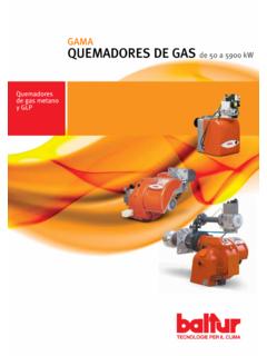 GAMA QUEMADORES DE GASde 50 a 5900 kW
