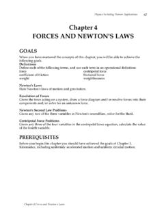 Chapter 4 FORCES AND NEWTON'S LAWS - Doane …