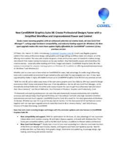 New CorelDRAW Graphics Suite X8 - Corel Corporation