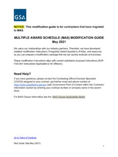 MAS Modification Guide - May 2021 - gsa.gov