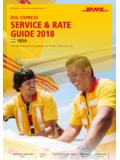 DHL EXPRESS SERVICE &amp; RATE GUIDE 2018