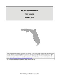 SSI-RELATED PROGRAMS FACT SHEETS - Pasco, Inc