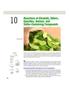 10 Reactions of Alcohols, Ethers, Epoxides, Amines, and