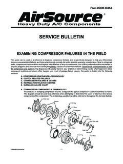 EXAMINING COMPRESSOR FAILURES IN THE FIELD