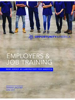 EMPLOYERS &amp; JOB TRAINING - Opportunity America