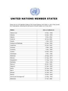 UNITED NATIONS MEMBER STATES - United Nations Visitor …