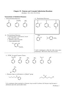 Chapter 19: Benzene and Aromatic Substitution Reactions