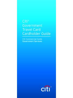 Citi Government Travel Card Cardholder Guide