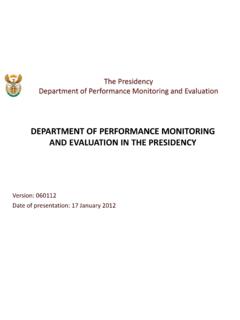 DEPARTMENT OF PERFORMANCE MONITORING …