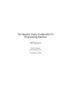 The OpenGL Utility Toolkit (GLUT) Programming Interface