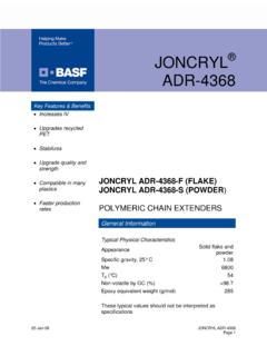 Joncryl ADR-4368 TDS - BASF USA