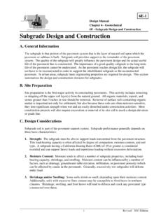 Subgrade Design and Construction