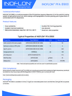 PFA 8900 TDS - Inoflon Fluoropolymer Resin