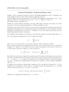 Numerical integration: Gaussian quadrature rules